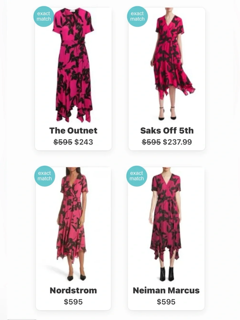 A.L.C. Cora Pink Floral Silk Asymmetrical Hem Wrap Style Designer Dress SZ 10 - Picture 5 of 6
